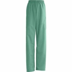 Medline AngelStat® Unisex Elastic Cargo Scrub Pants, Jade, Small, Long Length
