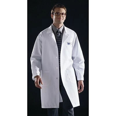 Medline Unisex Knee Length Lab Coats, Navy, Large 1 Medline Unisex Knee Length Lab Coats, Navy, Large