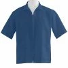 Medline Unisex Zip Front Smocks, Navy Blue, Medium