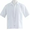 Medline Unisex Zip Front Smocks, White, Medium