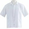 Medline Unisex Zip Front Smocks, White, XL