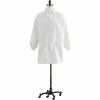 Medline Unisex Staff Length Knit Cuff Lab Coats, White, Small