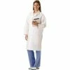 Medline SilverTouch® Unisex Staff Length Antimicrobial Lab Coats, White, Small