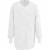 ComfortEase™ Ladies Two-pockets Shirttail Scrub Tops ComfortEase™ Ladies Shirttail Style Two-pockets Scrub Jackets, White, 3XL