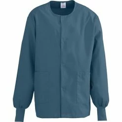 ComfortEase™ Unisex Two-pockets Warm-up Scrub Jackets, Caribbean, XL