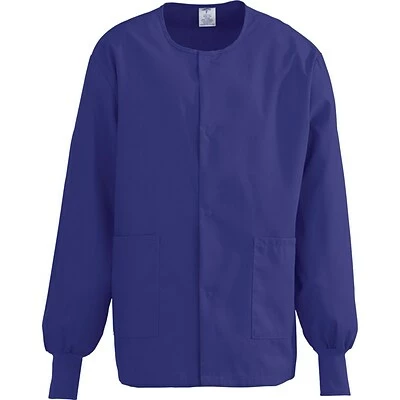 Medline ComfortEase™ Unisex Two-pockets Warm-up Scrub Jackets, Rich Purple, Medium 1 Medline ComfortEase™ Unisex Two-pockets Warm-up Scrub Jackets, Rich Purple, Medium