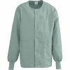 Medline ComfortEase™ Unisex Two-pockets Warm-up Scrub Jackets, Seaspray, 4XL