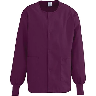 Medline ComfortEase™ Unisex Two-pockets Warm-up Scrub Jackets, Wine, 5XL 1 Medline ComfortEase™ Unisex Two-pockets Warm-up Scrub Jackets, Wine, 5XL