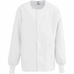ComfortEase™ Unisex Two-pockets Warm-up Scrub Jackets Medline ComfortEase Unisex Two-pockets Warm-up Scrub Jackets, White, Medium