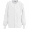 ComfortEase™ Unisex Two-pockets Warm-up Scrub Jackets, White, 4XL