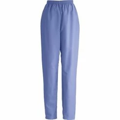 Medline ComfortEase™ Ladies Elastic Scrub Pants, Ceil Blue, 3XL, Reg Length
