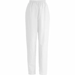 ComfortEase™ Ladies Elastic Scrub Pants, White, Small, Regular Length