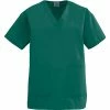 Angelstat® Ladies Two-pockets V-neck Scrub Tops, Hunter Green, XS