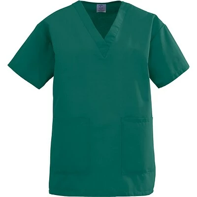 Medline Angelstat® Ladies Two-pockets V-neck Scrub Tops, Hunter Green, Small 1 Medline Angelstat® Ladies Two-pockets V-neck Scrub Tops, Hunter Green, Small