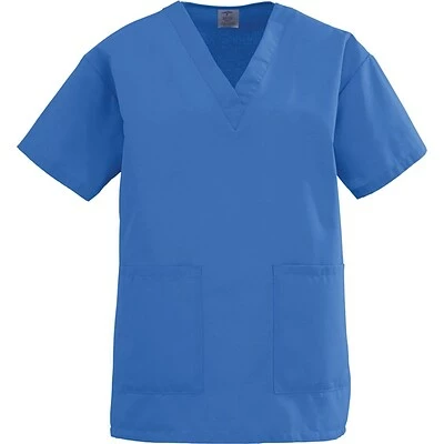 Medline Angelstat® Ladies Two-pockets V-neck Scrub Tops, Sapphire, Small 1 Medline Angelstat® Ladies Two-pockets V-neck Scrub Tops, Sapphire, Small