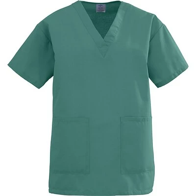 Medline Angelstat® Ladies Two-pockets V-neck Scrub Tops, Emerald, XL 1 Medline Angelstat® Ladies Two-pockets V-neck Scrub Tops, Emerald, XL