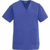 Medline Angelstat® Ladies Two-pockets V-neck Scrub Tops, Regal Purple, Small
