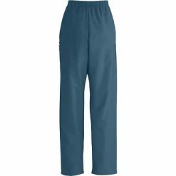 Medline ComfortEase™ Unisex Elastic Cargo Scrub Pants, Caribbean, Medium, Long Length