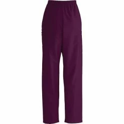 Medline ComfortEase™ Unisex Elastic Cargo Scrub Pants, Wine, Medium, Long Length