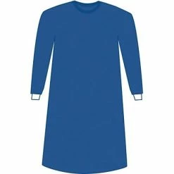 Medline Prevention™ Plus Impervious Surgical Gowns, Blue, 2XL, Hook And Loop, 22/Pack
