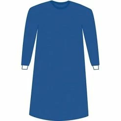 Medline Prevention™ Plus Impervious Surgical Gowns, Blue, XL, Hook And Loop, 24/Pack