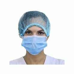 Staff Apparel Unimed Unisex Polypropylene Bouffant Cap, Blue, 24", 100/Bag, 20 Bags/Carton
