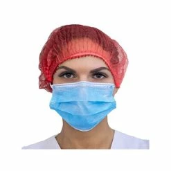 Staff Apparel Unimed Unisex Polypropylene Bouffant Cap, Red, 24", 100/Bag, 20 Bags/Carton